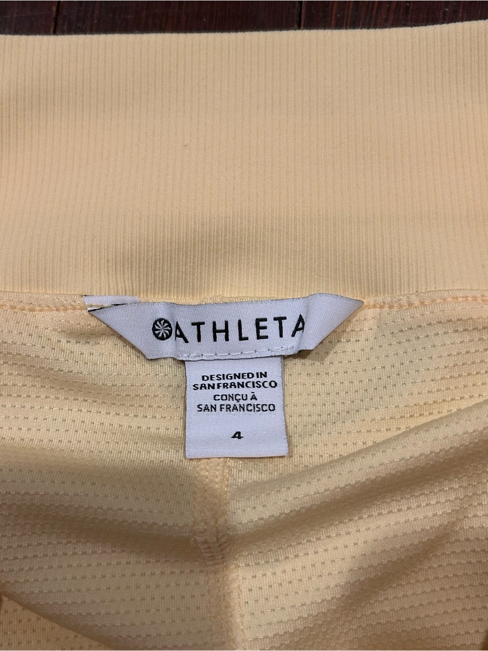 Athleta Light Yellow Athletic Mini Skort with Side Pockets - Picture 3 of 3